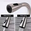 Imagen de Canilla monocomando extensible para pileta de cocina con grifo retráctil  plateado