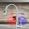 Imagen de Canilla monocomando extensible para pileta de cocina con grifo retráctil  plateado