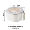 Imagen de Dispensador para condimentos-4 divisiones con cucharas