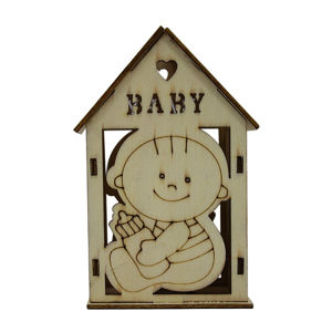 Imagen de Casita adorno  en madera Baby