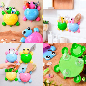 Imagen de Porta cepillo de dientes para pared diseño tortuga