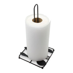 Imagen de Porta rollo papel para mesa negro diseño cubiertos