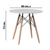 Imagen de Mesa Redonda Tipo Eames Reforzada Patas Madera