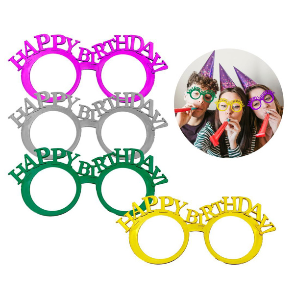 Imagen de Lentes cotillon feliz cumpleaños 6pc.