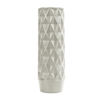 Imagen de Florero ceramica blanco labrado