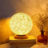 Imagen de Lámpara luna LED tejida tipo nido con control remoto