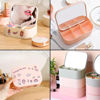 Imagen de Caja organizadora rectangular para maquillajes con espejo