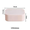 Imagen de Caja organizadora rectangular para maquillajes con espejo