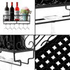 Imagen de Soporte metálico de pared para vinos y copas