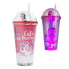 Imagen de Vaso Unicornio con Luz, Tapa y Sorbito 500 ml - Diseños Surtidos
