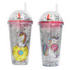 Imagen de Vaso Unicornio con Luz, Tapa y Sorbito 500 ml - Diseños Surtidos