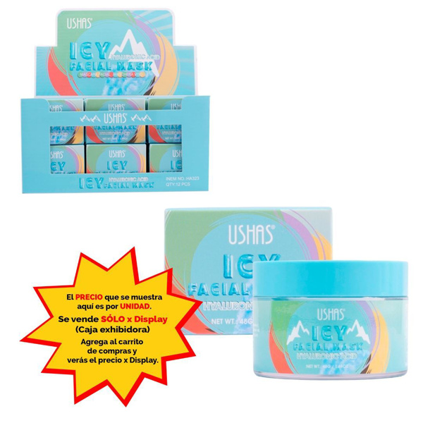 Imagen de Mascara facial Ushas-Glacial-acido hialuronico-HA323