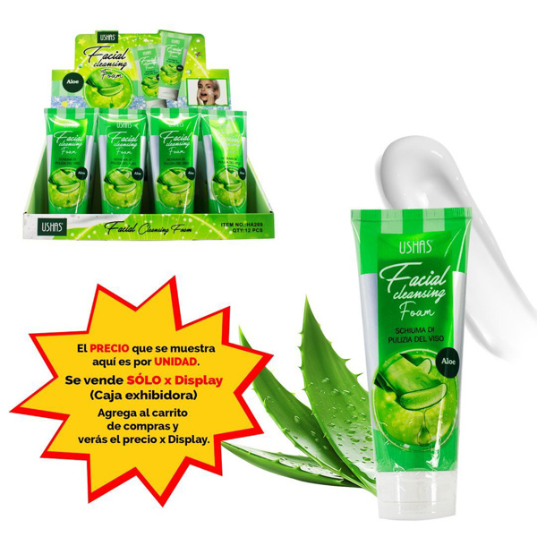 Imagen de Espuma de limpieza facial Aloe Ushas