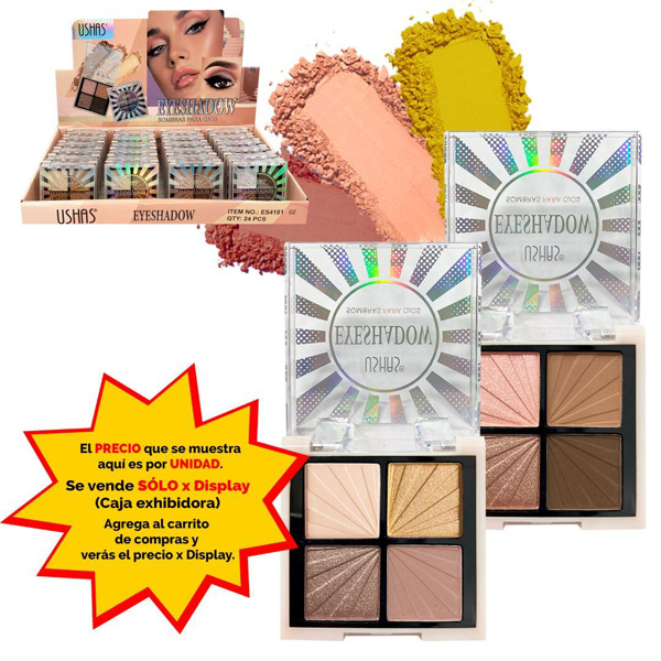 Imagen de Sombras para ojos 4 tonos Ushas