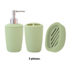 Imagen de Set de Baño Porta jabón líquido, porta cepillos y jabonera  3 piezas