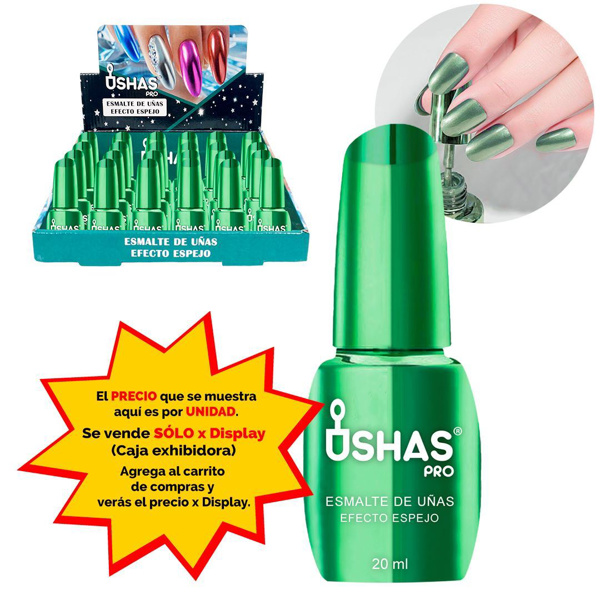 Imagen de Esmalte de uñas Ushas Efecto espejo Tono Verde