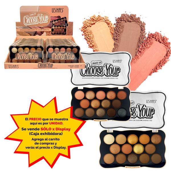 Imagen de Paleta Ushas sombras 14 tonos-UF004-02
