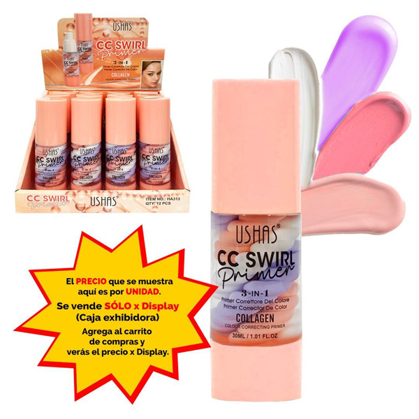 Imagen de Primer Ushas corrector de color 3 en 1-colageno-HA313