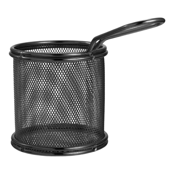 Imagen de Canasto metal redondo con asa para mesa-