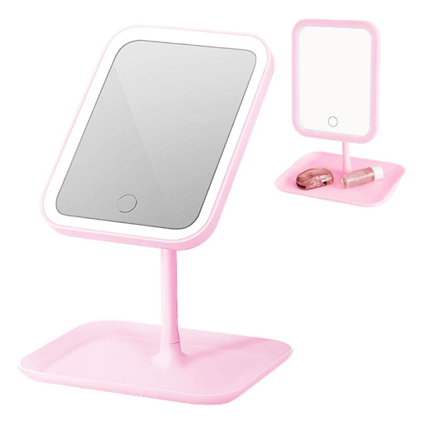 Imagen de Espejo led de mesa  rectangular con pie USB