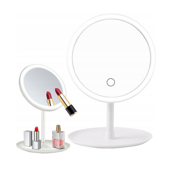 Imagen de Espejo led de mesa redondo con pie  USB