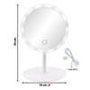 Imagen de Espejo led de mesa redondo con pie  USB
