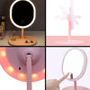 Imagen de Espejo led de mesa ovalado con pie USB