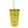 Imagen de Vaso con tapa y sorbito-Enjoy-en caja-3 colores-10X15,5cm