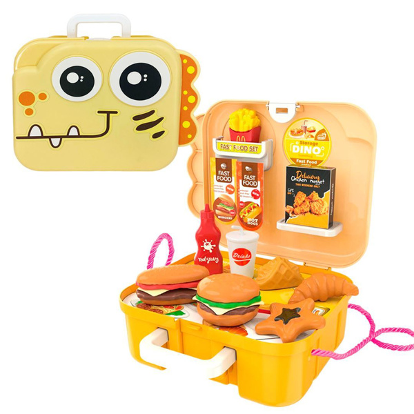 Imagen de Mochila dinosaurio-casa de comida rapida-20x15cm.