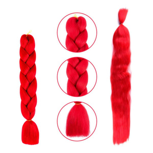 Imagen de Aplique de pelo sintetico trenzado-color A13- 60cm