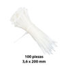 Imagen de Precintos plásticos blancos100 unidades