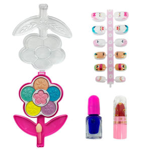 Imagen de Set de belleza C/U infantil flor-con uñas en blister 19X15,5