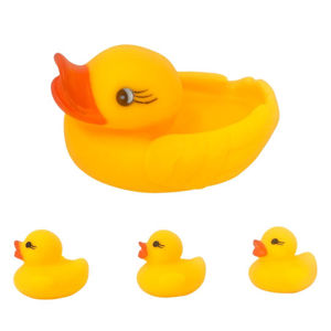 Imagen de Patos familia en red- 4 pc.-12,5x9cm.