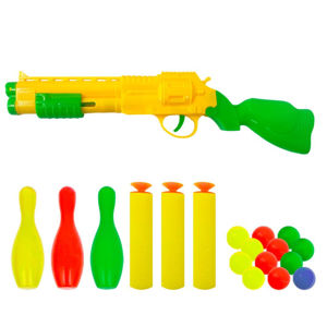 Imagen de Pistola lanza dardos espuma en blister-43X15,5cm.-2 colores