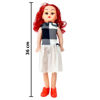 Imagen de Muñeca con pelo y ropa en bolsa-36x11cm.