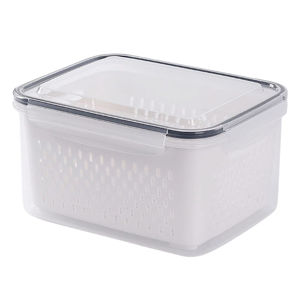 Imagen de Contenedor para alimentos con tapa y canasto de drenaje