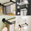Imagen de Estante toallero de pared para baño-