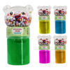 Imagen de Tubo C/U gelatinoso cabeza de oso- 14x5cm.- 6 colores