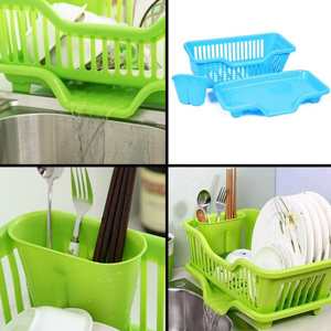 Imagen de Escurridor para platos y cubiertos con bandeja de desagüe