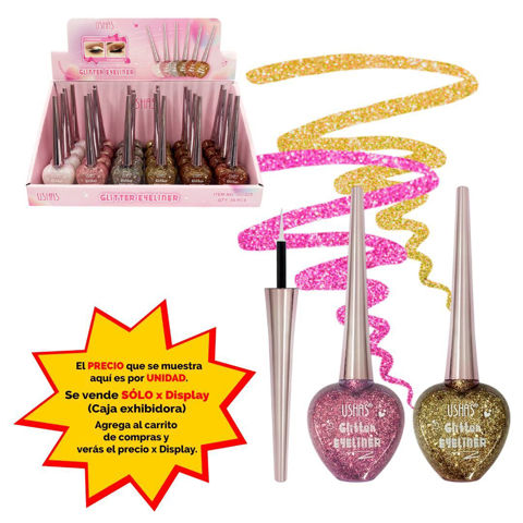 Imagen de Delineador liquido con glitter Ushas
