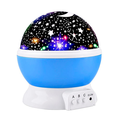 Imagen de Lámpara veladora proyector led de estrellas usb mesa techo