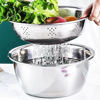 Imagen de Colador con asas plateado metal-24cm.