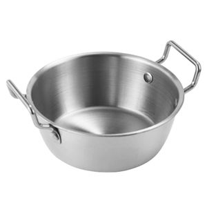 Imagen de Bowl plateado c/asas redondo 14x5,5cm. Acero inox