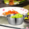 Imagen de Bowl plateado c/asas redondo 12x4cm. Acero inox
