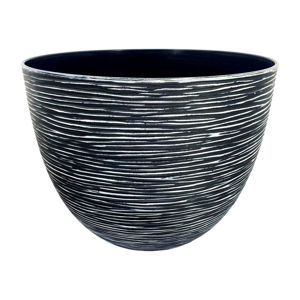 Imagen de Maceta plastica 33,5x26cm. Negra veteada