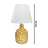 Imagen de Lampara veladora base ceramica tipo madera-33x14cm.