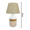 Imagen de Lampara veladora base ceramica rustica con cordon-33x14cm. 2