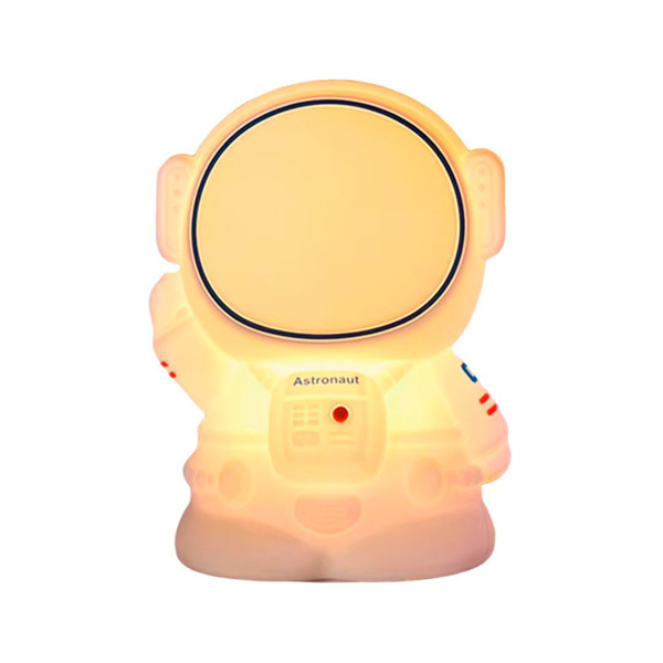 Imagen de Lámpara Veladora Astronauta Silicona Luz Led Multicolor USB