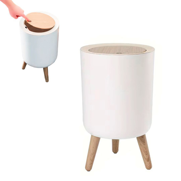 Imagen de Papelera con tapa a presión para living, cocina, baño  Estilo Nórdico