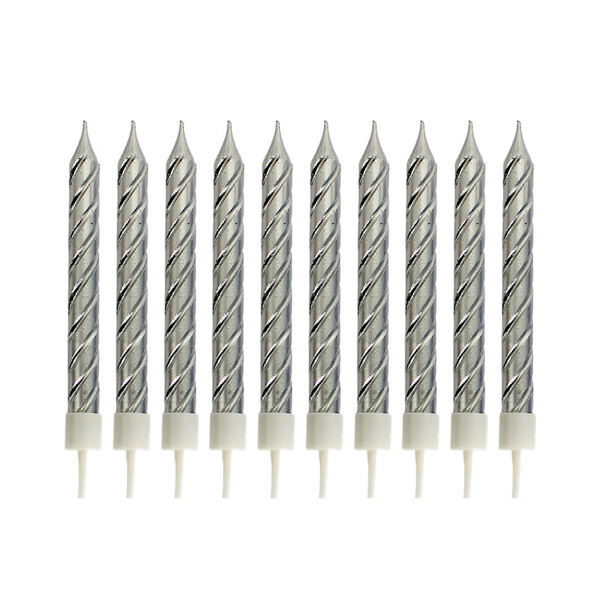 Imagen de Velas de cumpleaños torneadas con base x 10 unidades